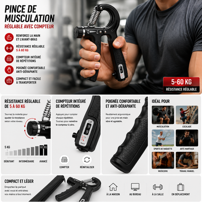 Pince de musculation 5-60kg