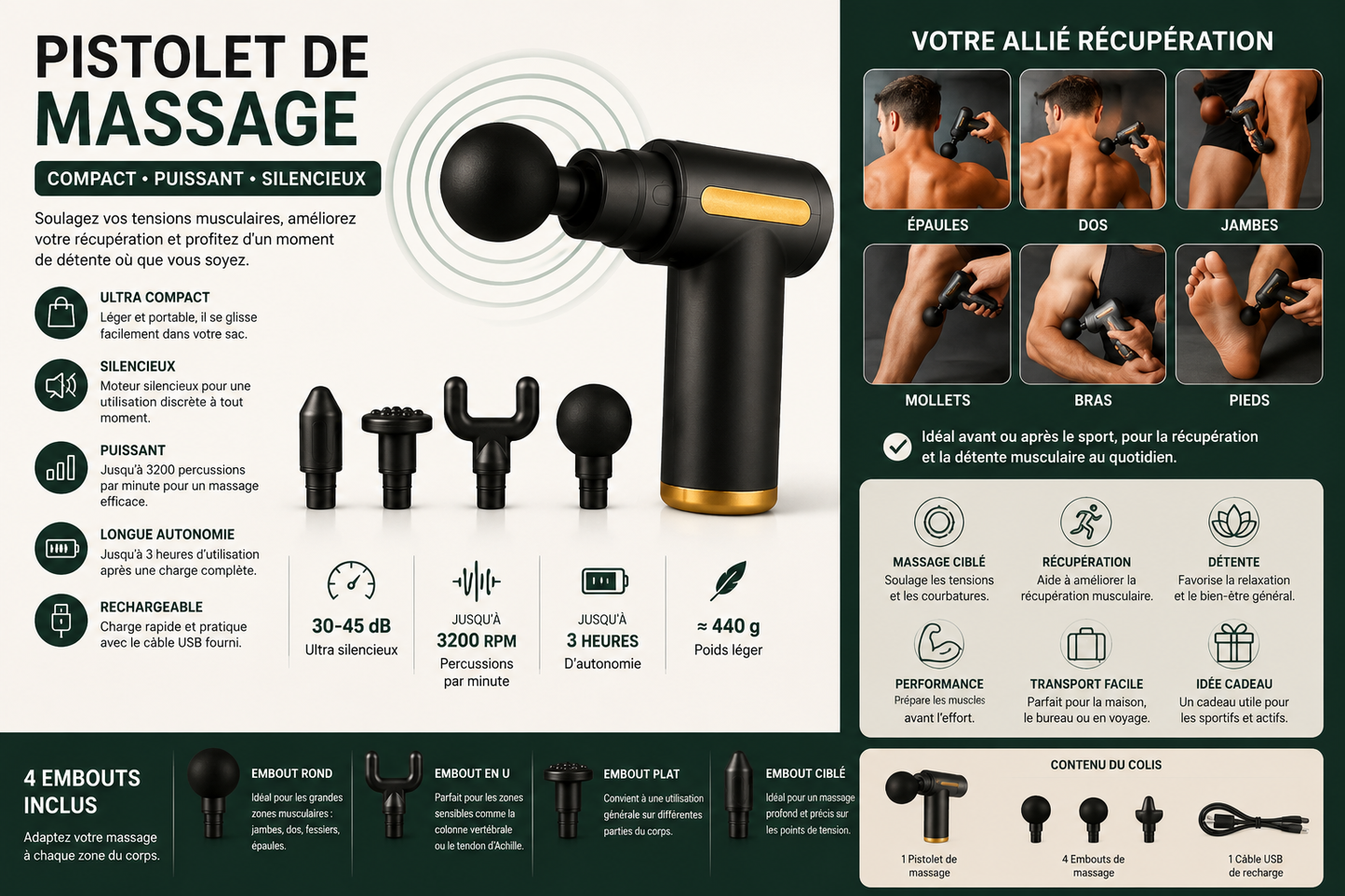 Pistolet de massage
