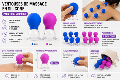 Ventouses de massage en silicone